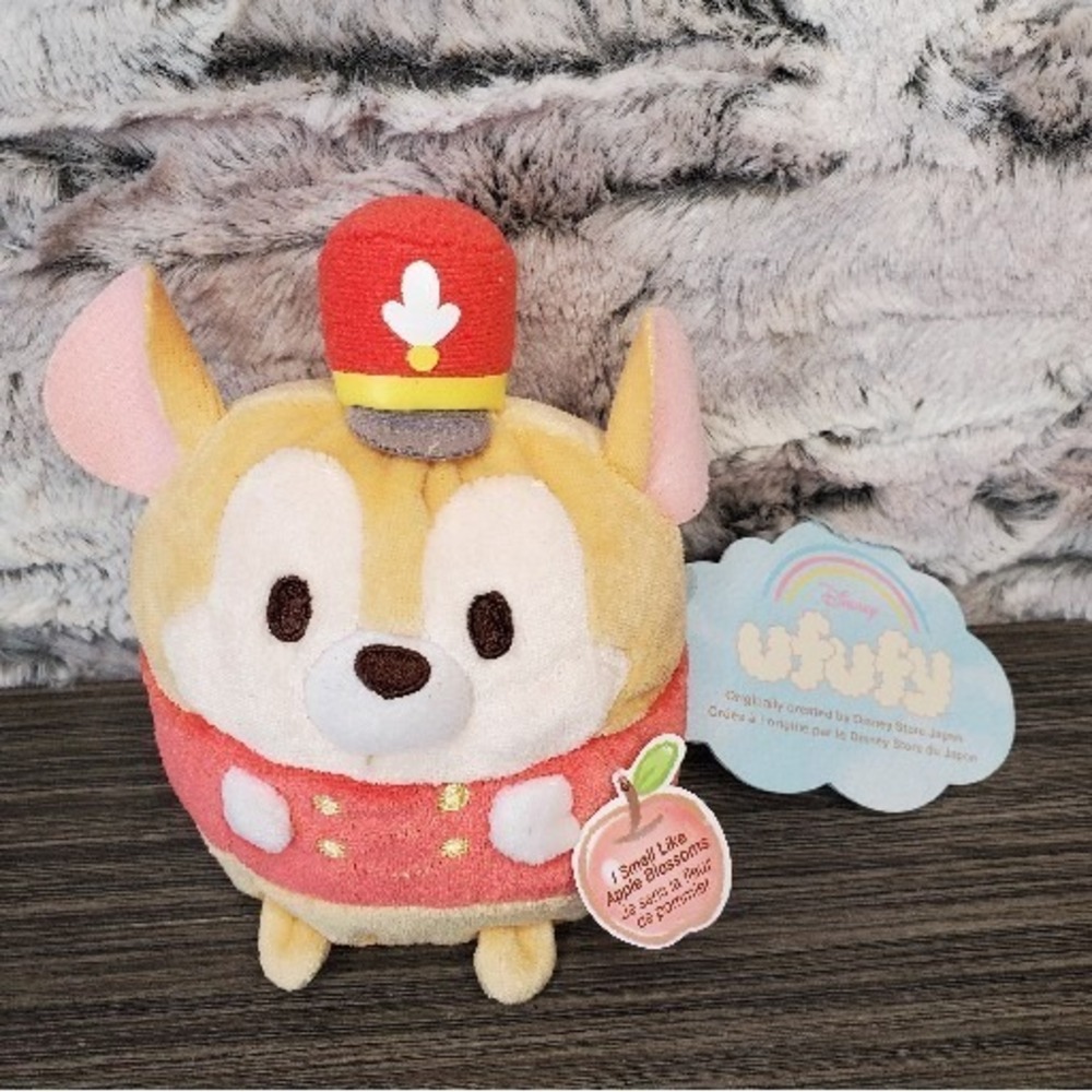 Disney Store Japan Dumbo Timothy Mouse Ufufy Plush Toy 5" Tsum Tsum Tokyo Disney